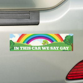 I den här bilen säger vi Gay pride-månen Cute Rain Bildekal