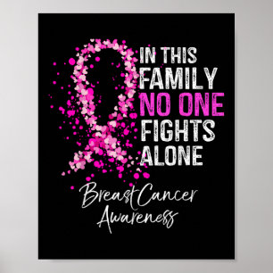 I den här familjen bekämpar Ensamen bröstcancer Poster