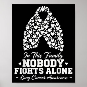 I den här familjen ingen bekämpar ensam lungcancer poster
