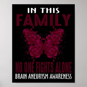 I Den Här Familjen Kämpar Ingen Ensam Hjärnaneurys Poster