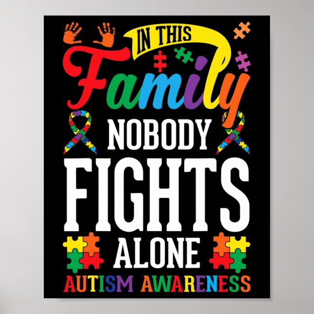 I den här familjen kämpar ingen mot Ensam Autism A Poster (Framsidan)