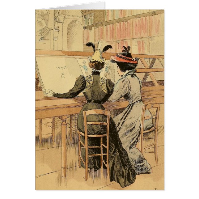 I den kabinett desen Estampes Hälsningskort (Framsidan)