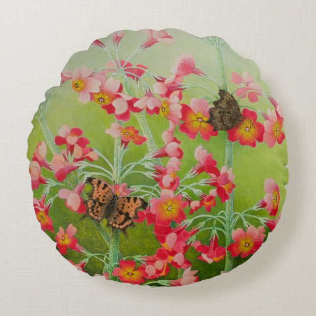 I den rosa 2011en rund kudde (Framsidan)