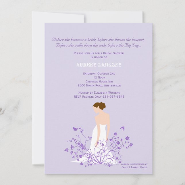 I den trädgårds- inbjudningskort för möhippan (Framsida)