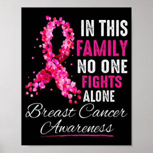 I Denna Familj Kämpar Ensam Bröstcancer Medvetenhe Poster