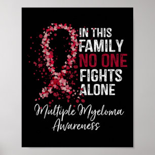 I denna familj kämpar Ensam Många Myeloma Poster