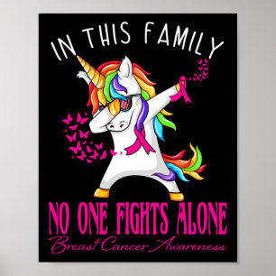 I denna familj kämpar ingen mot Ensam bröstcancer Poster