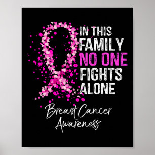 I denna familj kämpar ingen mot Ensam bröstcancer Poster
