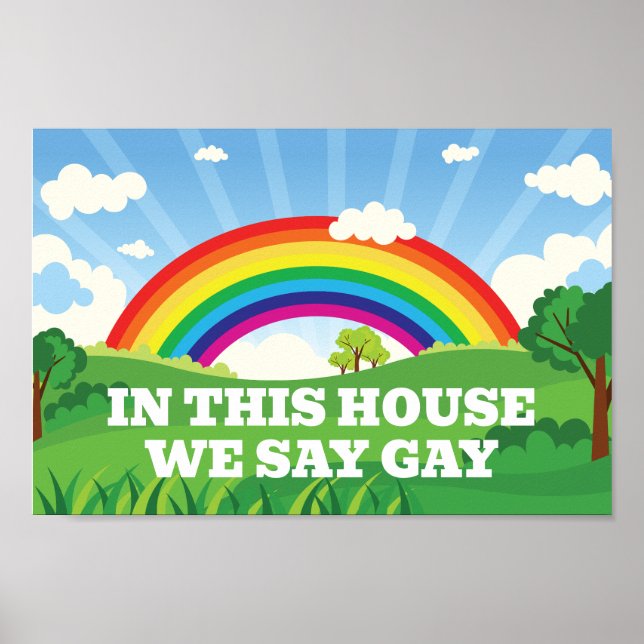 I denna kammare säger vi "Gay Cute Pride Rainbow" Poster (Framsidan)