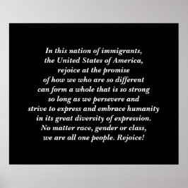 I denna nation av invandrare ... Rejoice Poster