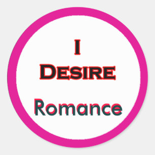 I Desire Romantik Runt Klistermärke