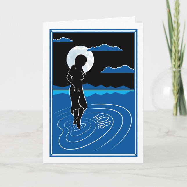 I det djupa reflektionskortet_Greeting Card Kort (Framsida)