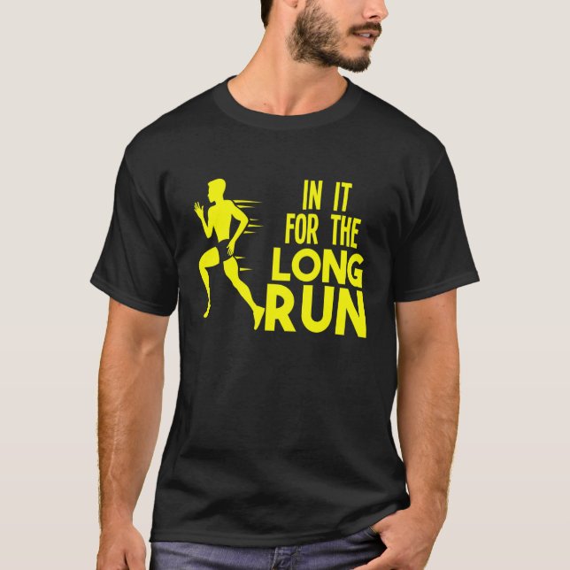 I det för den långa Springa-Springerna i Marathon  T Shirt (Framsida)