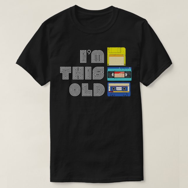 I det här gamla, underliga VHS-diskettkassettbande T Shirt (Design framsida)
