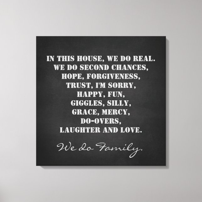 I det här parlamentet gör vi familjeterminalutskri canvastryck (Framsida)