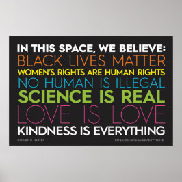 I det här rummet.. Kindness är allt-tecken Poster