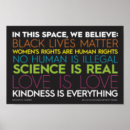 I det här rummet.. Kindness är allt-tecken Poster