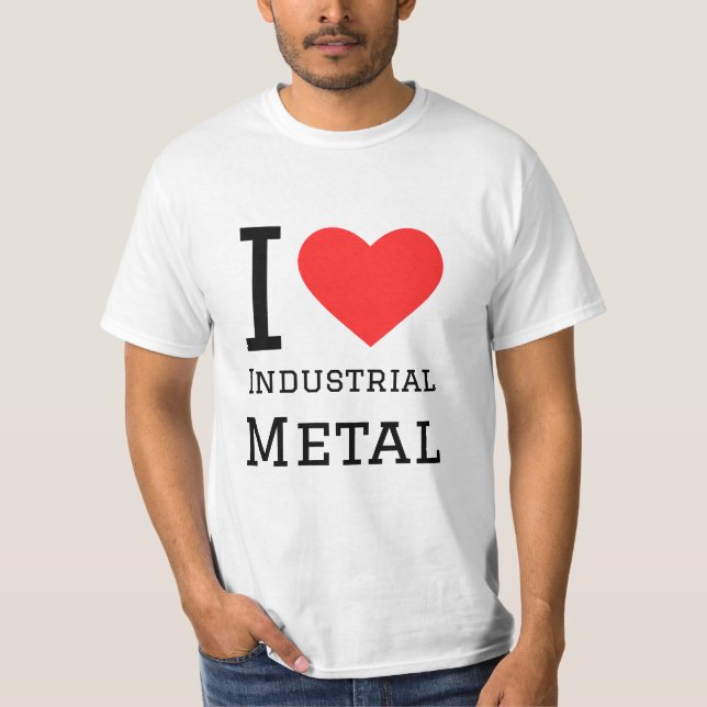 I det industriella metall-dekaldetikettdekalen i k t shirt (Framsida)