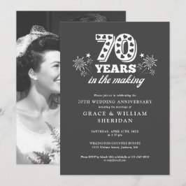 I det Skapar 70:e Bröllop-årsfotot Inbjudningar