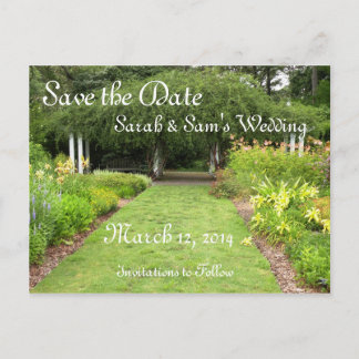 I det trädgårds- temat meddelande vykort