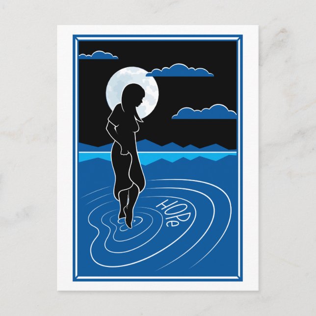 I detta djupa reflektion_ vykort (Framsida)