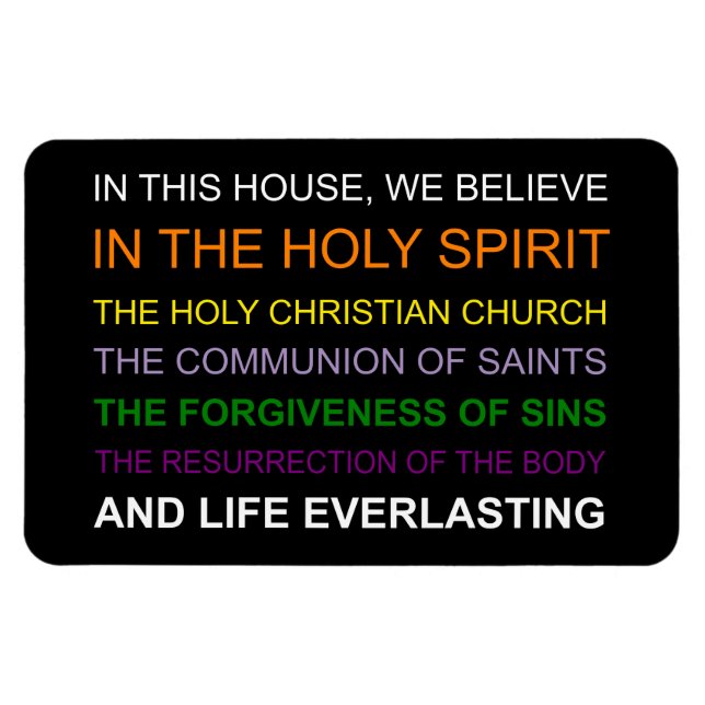 I detta hus tror vi magnet (Horisontell)