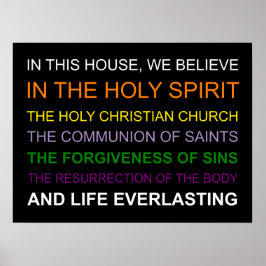 I detta hus tror vi poster