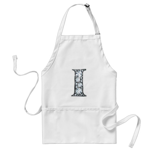 "I" Diamond Bling Apron Förkläde (Framsidan)