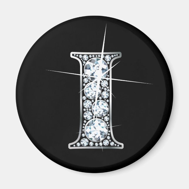 "I" Diamond Bling Magnet (Framsidan)