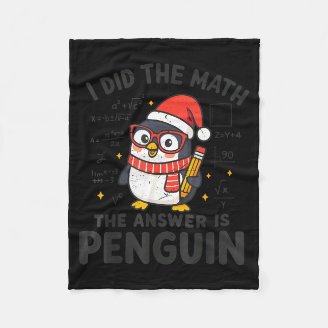 I Did The Math The Answer Is Penguin Christmas Mat Fleecefilt (Framsidan)
