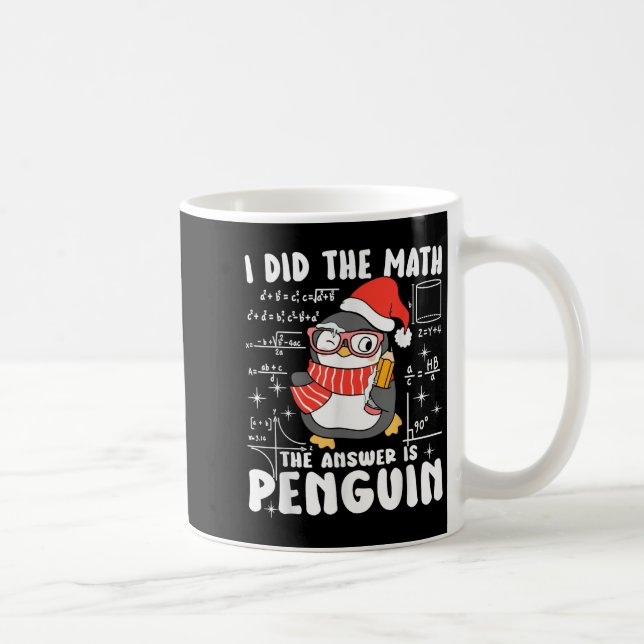 I Did The Math The Answer Is Penguin Christmas Mat Kaffemugg (Höger)