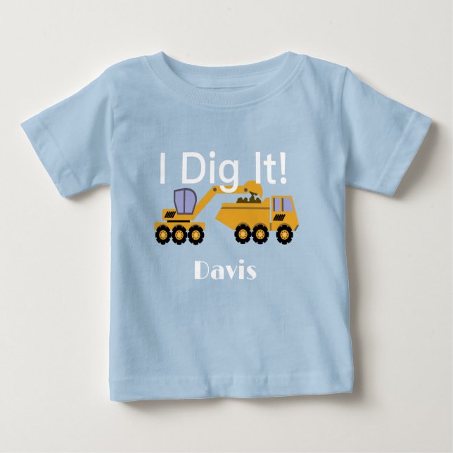 I Dig It Design - Baby Fine Jersey T-Shirt (Framsida)