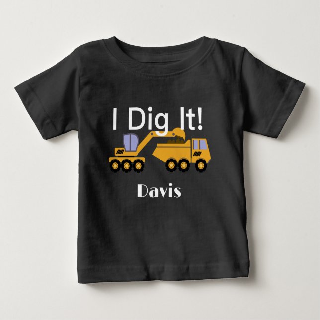 I Dig It Design - Baby Fine Jersey T-Shirt (Framsida)
