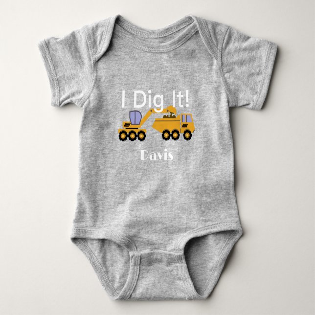 I Dig It Design - Babystrumps i jersey T Shirt (Framsida)