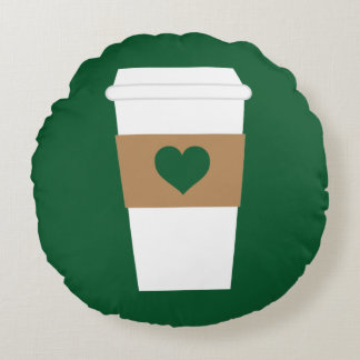 I Disponibel kaffe i Kärlek Kopp Rund Kudde