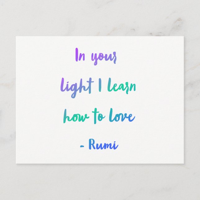 I ditt ljus vykort (Framsida)