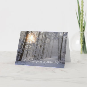 I djup sympati med Winter Road Trail Träd Frost Kort