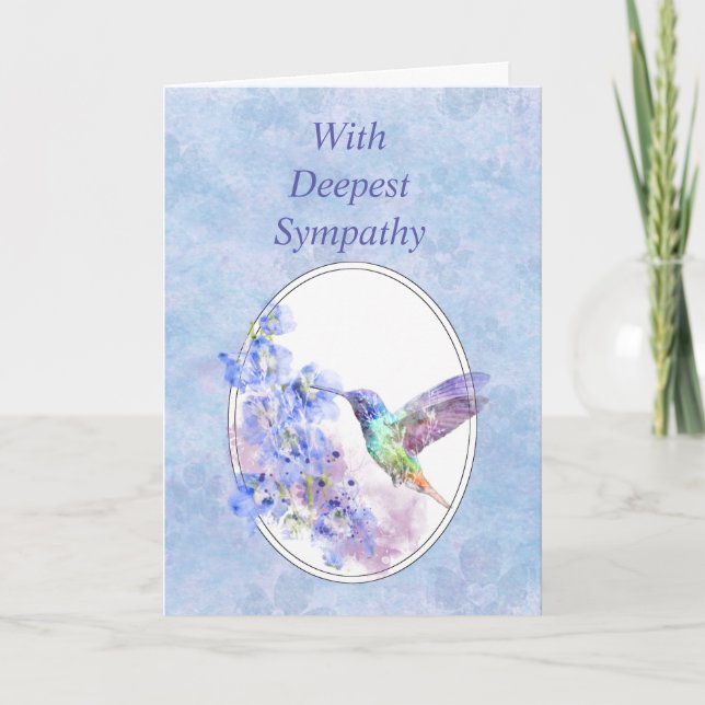 I djup sympati vid vackert Hummingbird Kort (Framsida)
