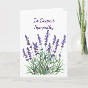 I djupaste sympati Lavendel Lila Trädgårdsblomma Kort