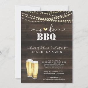 I Do BBQ Beer Par Möhippa Förlovning Inbjudningar
