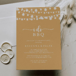 I Do BBQ Gult Ljus Förlovningsfest Inbjudningar