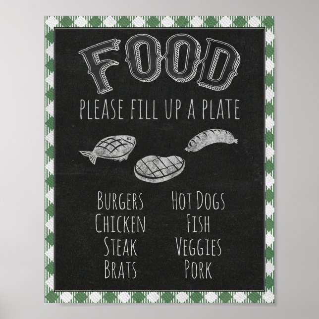 I Do BBQ Party Food Pub, BBQ Pub & Grill Sign Poster (Framsidan)