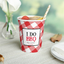 I Do BBQ Red Gingham Personligt bröllp