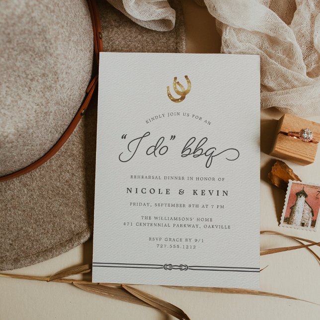 "I Do BBQ" - "Rehearsal Dinner" eller "Welcome Par Inbjudningar (Skapare uppladdad)