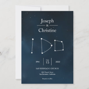 I DO Constellation Bröllop Inbjudningar