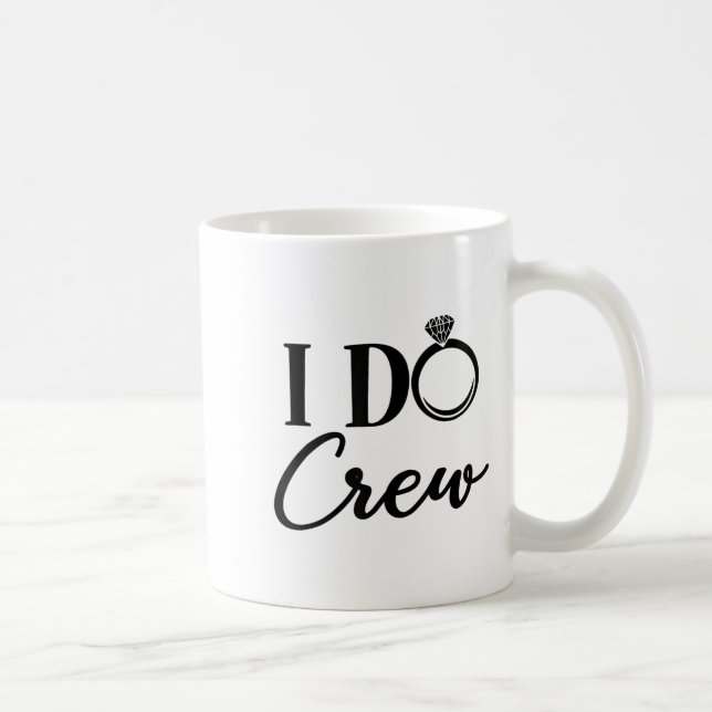 I Do Crew, Bachelorette Party, Matching, Group Bri Kaffemugg (Höger)