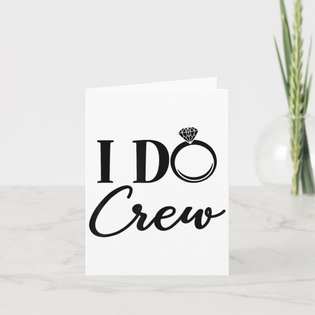 I Do Crew, Bachelorette Party, Matching, Group Bri Kort (Framsida)