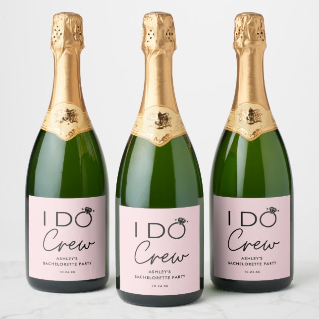 I Do Crew Bröllop Brudtärna Sällskap Henparty Gåvo (Flaskor)