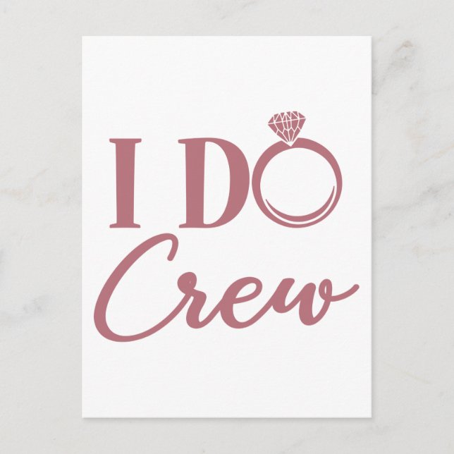 I Do Crew - Speningsfest Bröllop Vykort (Framsida)
