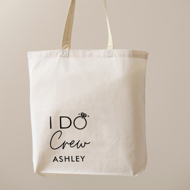 I Do Crew Systerbrudsgåva Namn  Tygkasse (Skapare uppladdad)